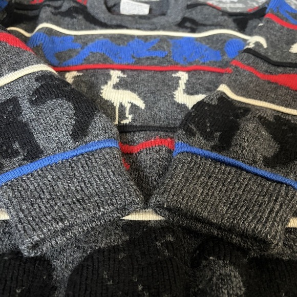 Vintage Hysport Australian Pure New Wool Kangaroo Emu Graphic Sweater Mens Small - Picture 5 of 9